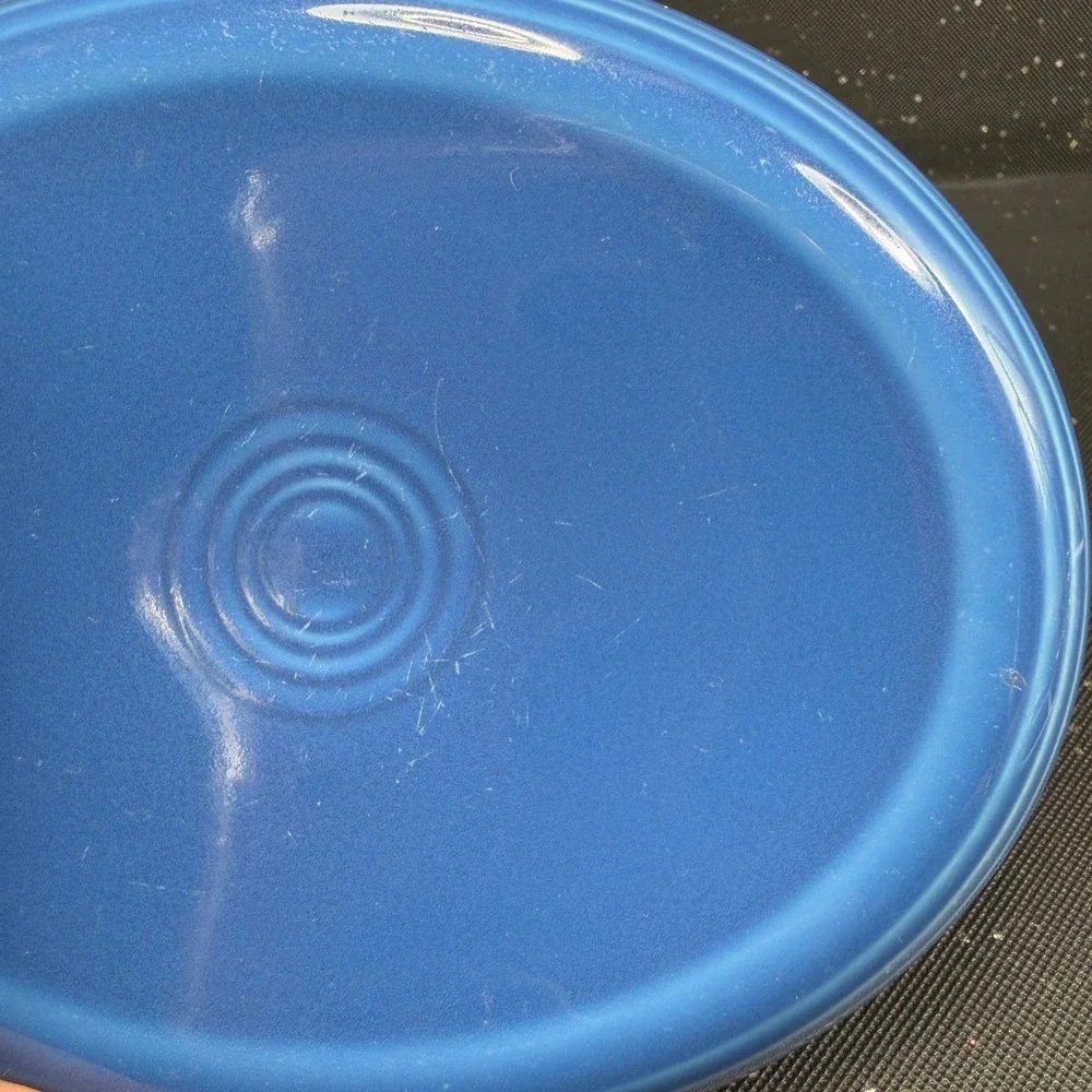 Fiesta Lapis Blue Small Oval Soap Dish Holder 6Inch Ceramic Serving Tray HLC USA